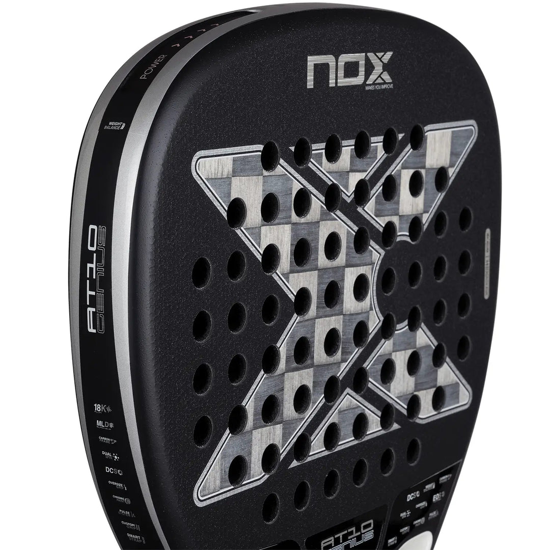 RAQUETTE DE PADEL NOX 2026 - AT10 Genius ATTACK 18K Alum par Agustín TAPIA Nox