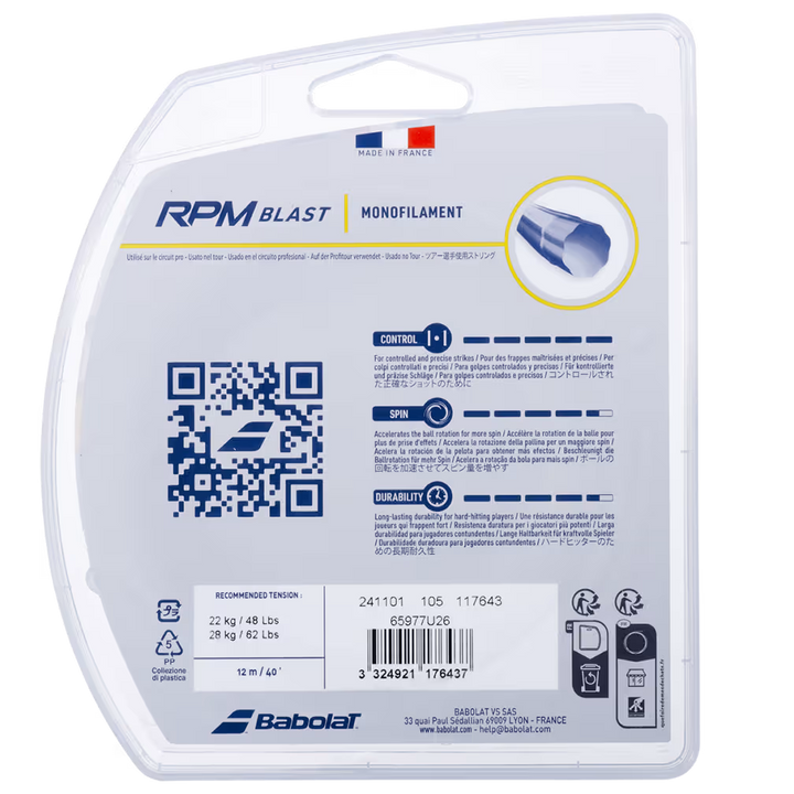 CORDAGE BABOLAT RPM BLAST 12M Babolat