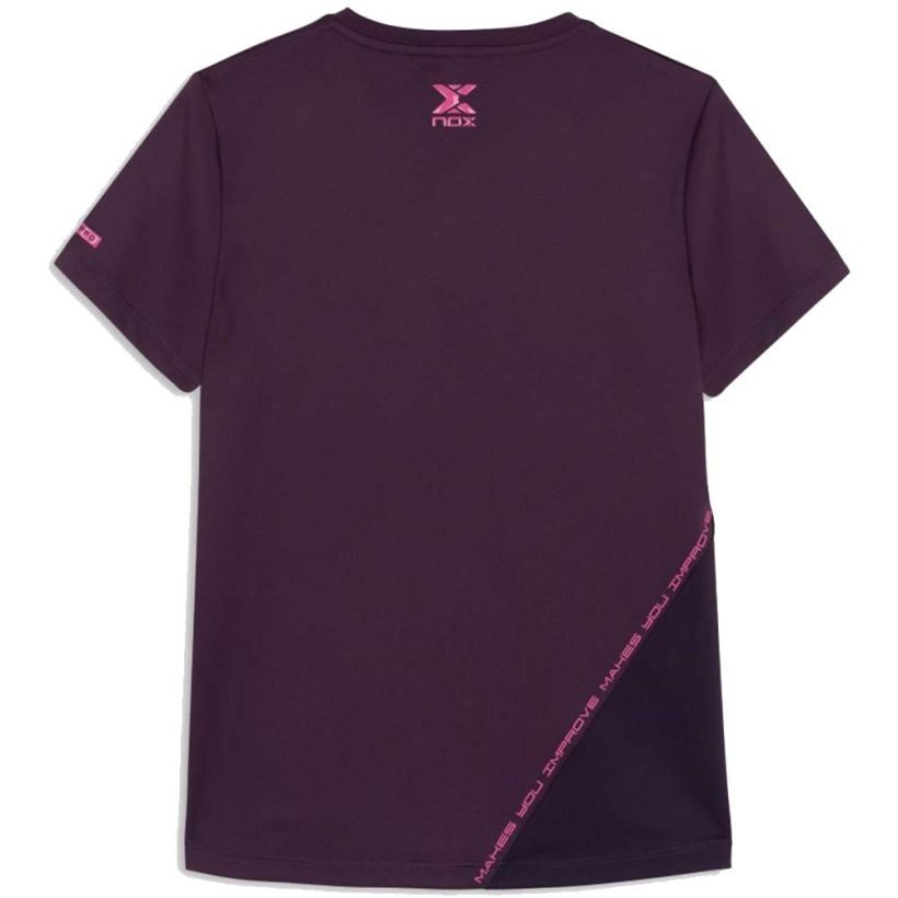 T-SHIRT DE PADEL NOX – Femme Pro – Violet Foncé Nox