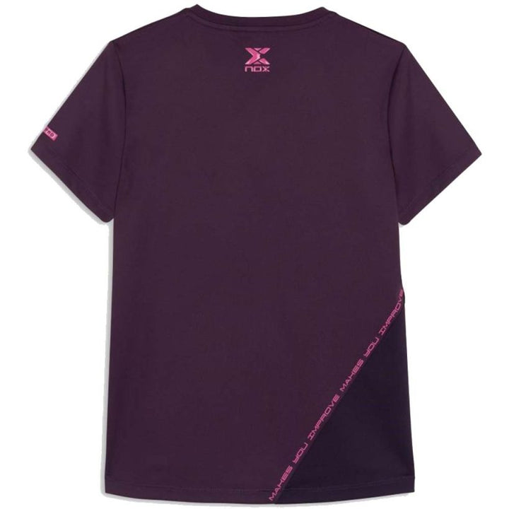 T-SHIRT DE PADEL NOX – Femme Pro – Violet Foncé Nox