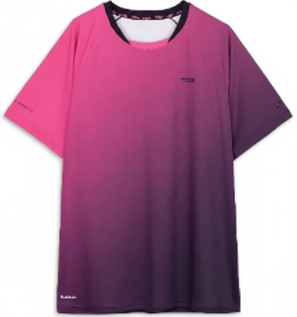 T-SHIRT DE PADEL NOX HOMME PRO – DEGRADE MURE / ROSE Nox